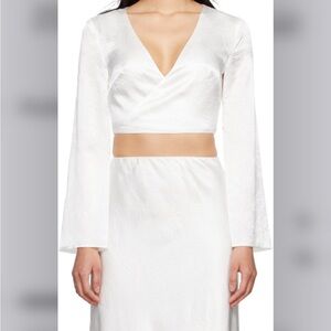 NWT THIRD FORM Ssense Exclusive White Crush Blouse Size 6